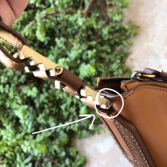 Aquatalia Leather Tassle Embossed Handle Hobo Bag - Picture 8 of 8